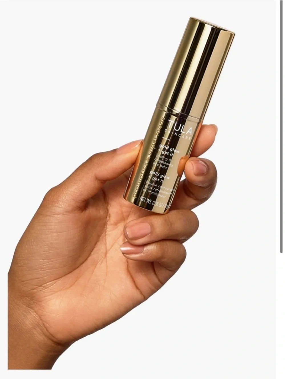 Tula Gold Glow Cooling & Brightening Eye Balm - Gold
